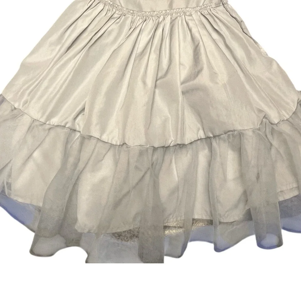 Gymboree Girls 6 Metallic Gold Champagne Jacquard Cap Sleeve Dress Party Elegant